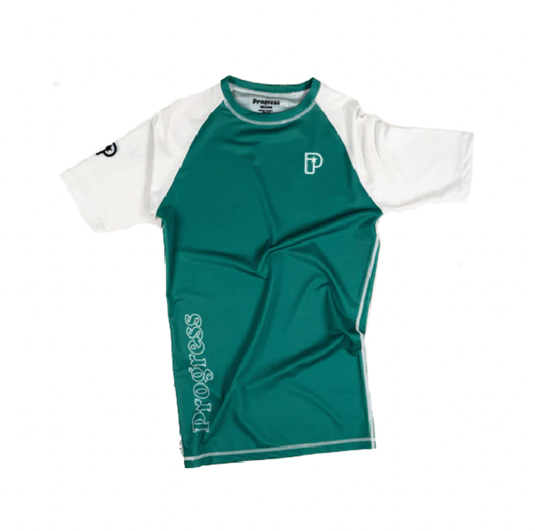 Progress Jiu Jitsu Progress BJJ Rash Guard Green Shortsleeve